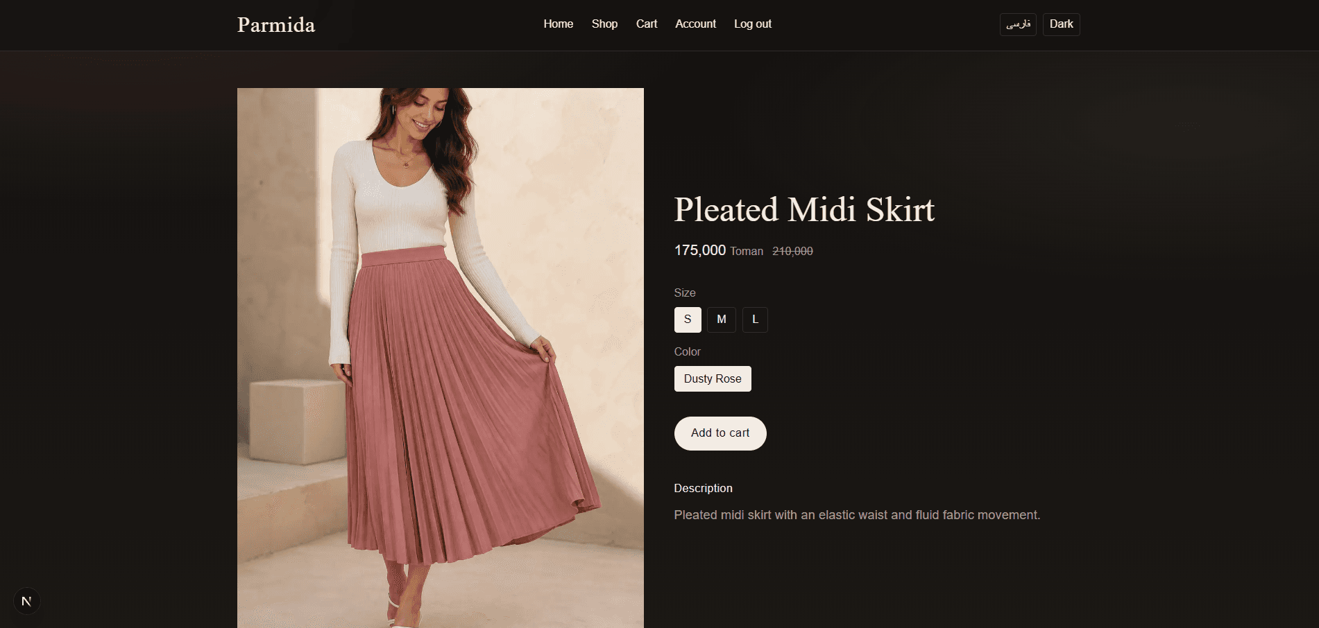 Parmida Fashion Shop product details